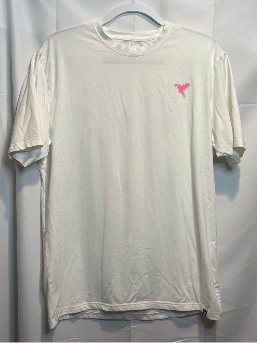 Birddogs White Short Sleeve Tee with Pink Logo